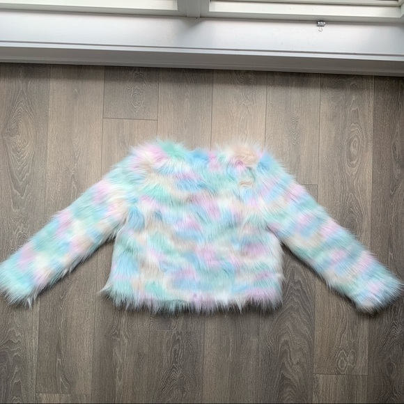 Superdown Shiloh Faux Fur Jacket Pastel Size M - Picture 16 of 17